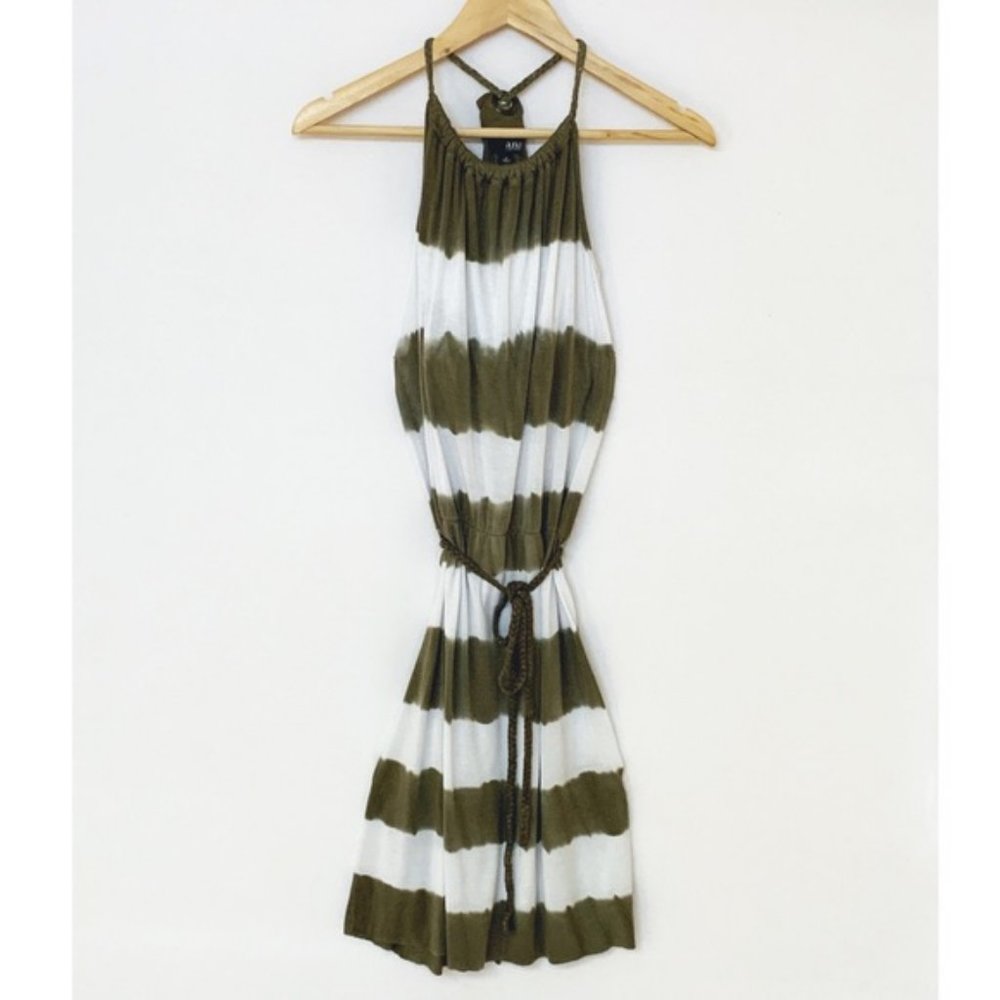 Green & White Dress